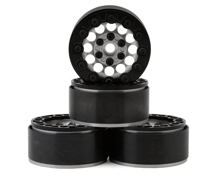 J Concepts Quick Draw 2.0" Bead-Loc Crawler Wheels (4) (Silver/Black)