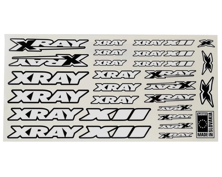 XRAY X12 Sticker Sheet (White)