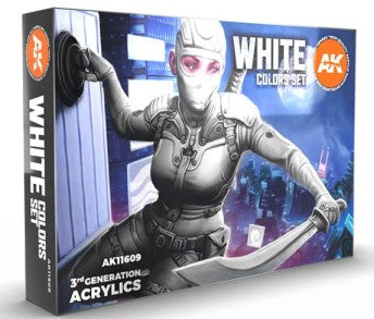 AK Interactive 3G White Colors Set