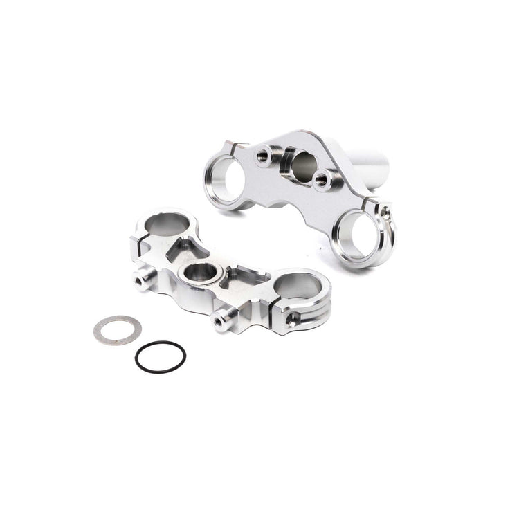 Losi Aluminum Triple Clamp Set, Silver: Pm-Mx/Sm