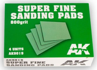 AK Interactive Super Fine Sanding Pads 800 grit. 4 units