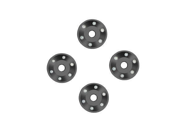 Traxxas Gray Aluminum Wheel Washers (4)