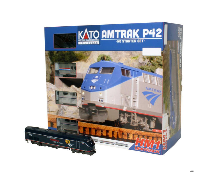 Kato HO P42 Starter Set, Amtrak Midnight Blue #100