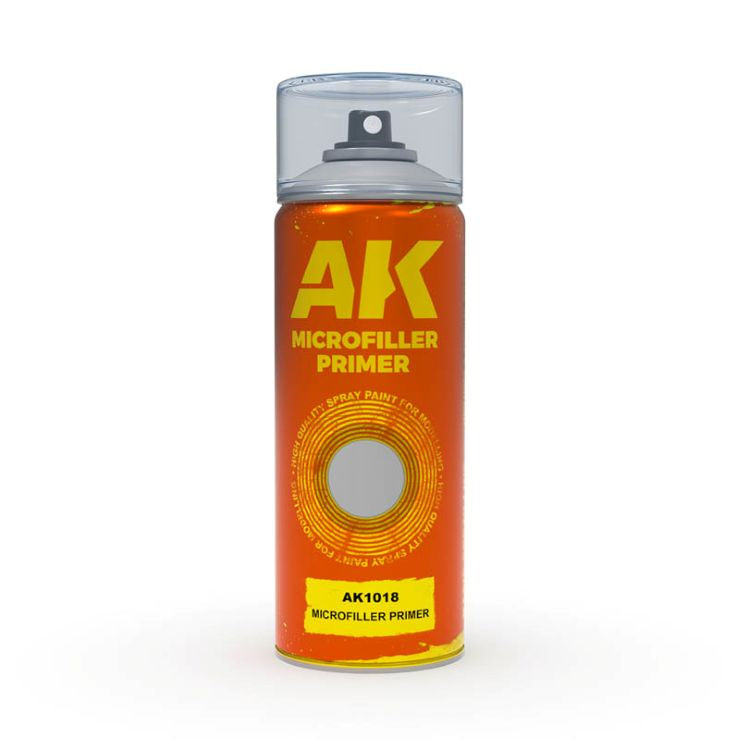 AK Interactive Microfiller Primer - Spray 150ml (Includes 2 nozzles)