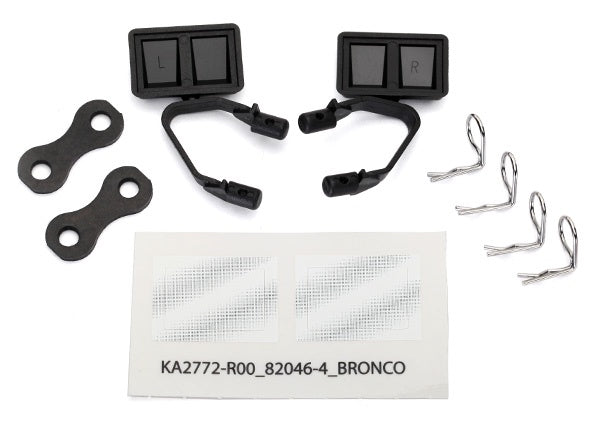 Traxxas Black Side Mirrors (L&R) with Hardware