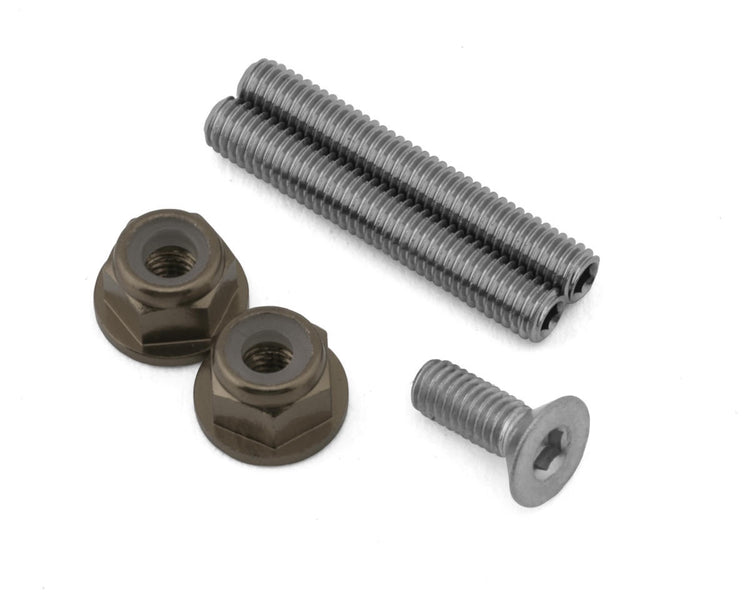 175RC Mugen MSB1 Stainless Steel "Ti-Look" Lower Arm Studs Set 175-18556