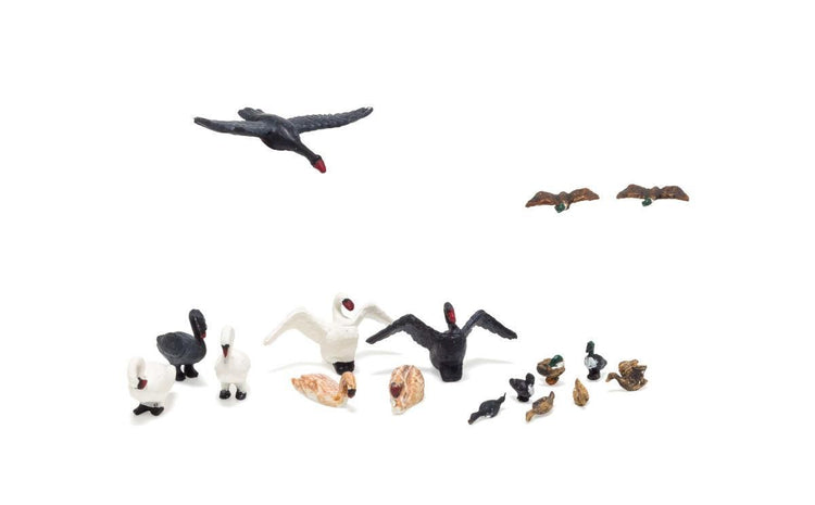 Woodland Scenics HO Scale Ducks & Swans Micro Figures