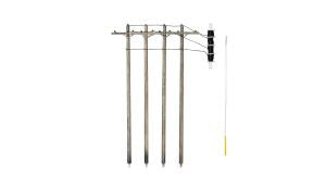 Woodland Scenics O Wired Poles Single Crossbar