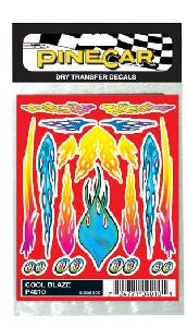 PineCar Cool Blaze Dry Transfer