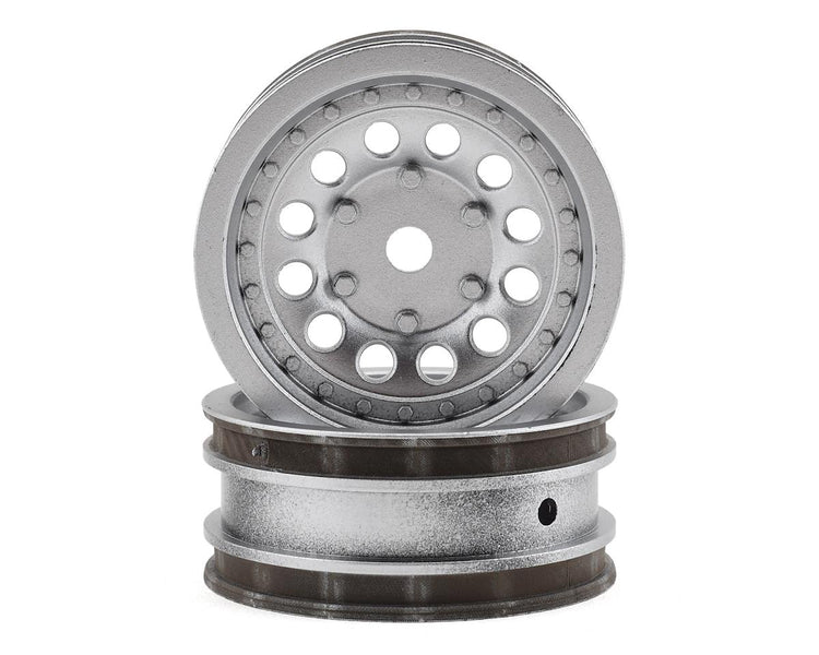Team Associated CR12 Wheel Set (Satin Silver) (2)