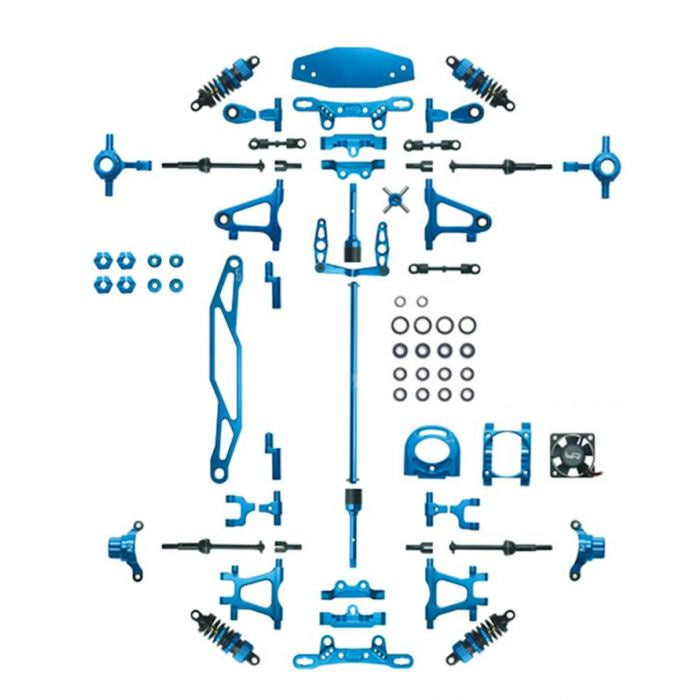 Power Hobby Tamiya TT-02 Aluminum Upgrade Kit TT02 -Blue