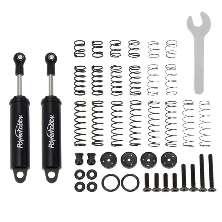 Power Hobby 90mm Promatics Two Stage Internal Spring Shocks, Black