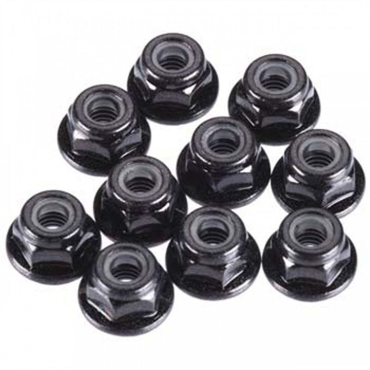 Team KNK (10) 4mm Flanged Nylock Wheel Serrated Nuts