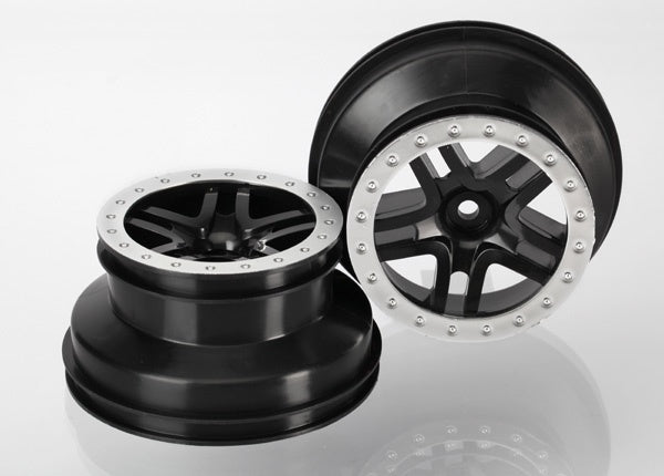 Traxxas Split-Spoke Black & Satin Chrome Wheels (2)