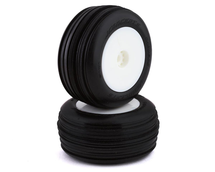 J Concepts Mini-T 2.0 Carvers Pre-Mounted Front Tires (White) (2) (Green)