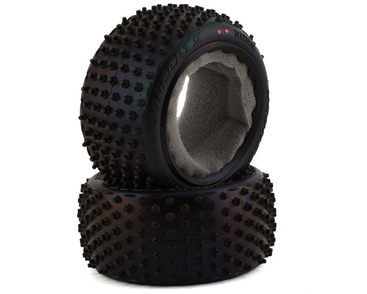 J Concepts Drop Step 2.2" Rear Buggy Carpet Tires (2) (Pink)