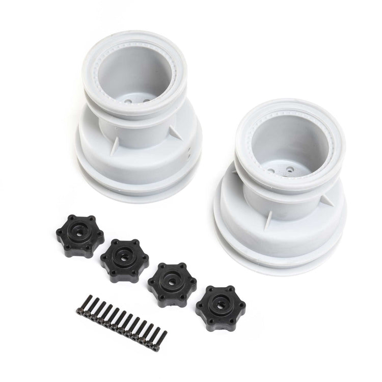 Losi Mt Wheel, Silver (2): Lmt