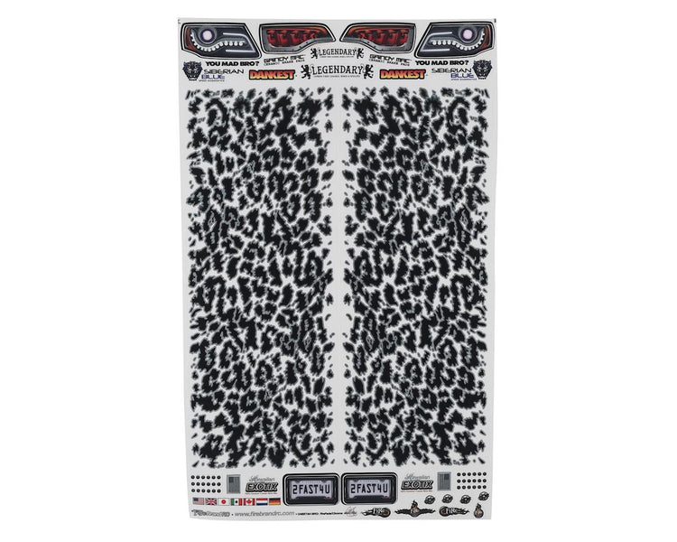 Firebrand RC Cheetah Decals Sheet