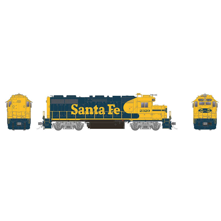 Rapido Trains HO EMD GP38 (DC/DCC/Sound) SF Yellow #2329