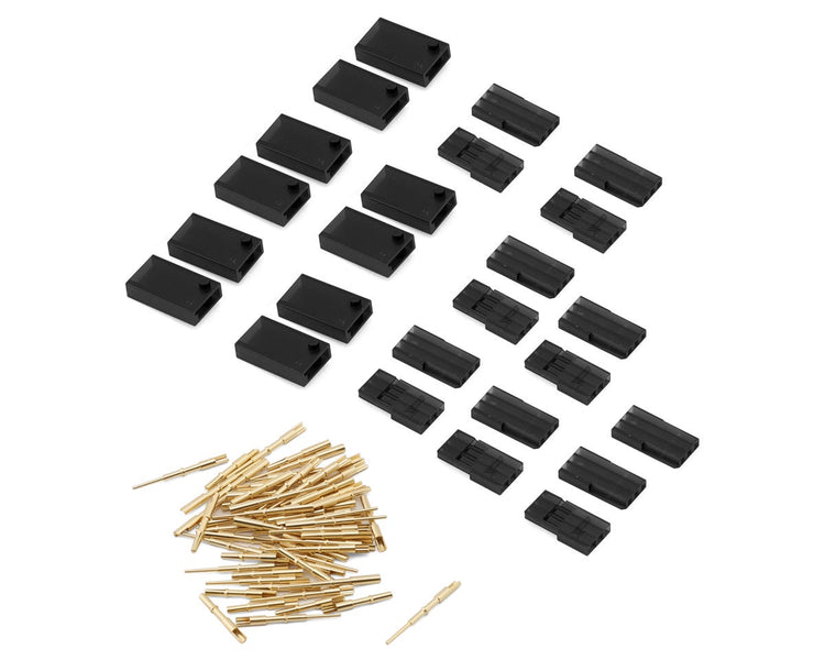 RCPROPLUS Servo Connector Set (Solder Style) (Black)