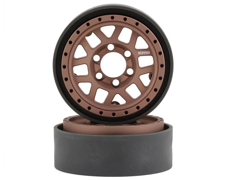 Vanquish Products KMC XD229 Machete V2 1.9" Beadlock Crawler Wheels (Bronze) (2)