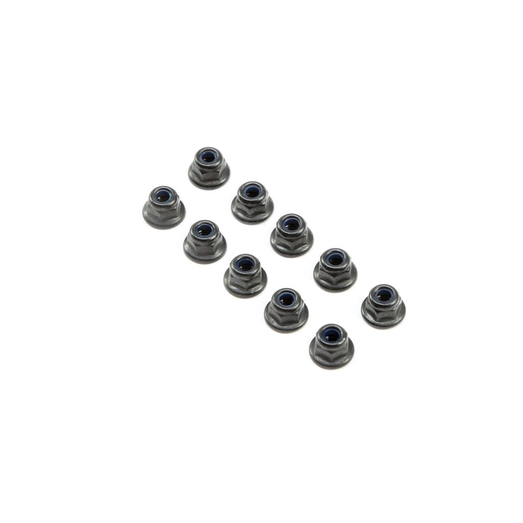 Team Losi Racing M3 Flanged Lock Nuts (10)