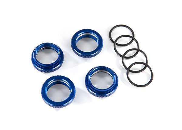 Traxxas Blue Aluminum GT-Maxx Spring Retainers (4)