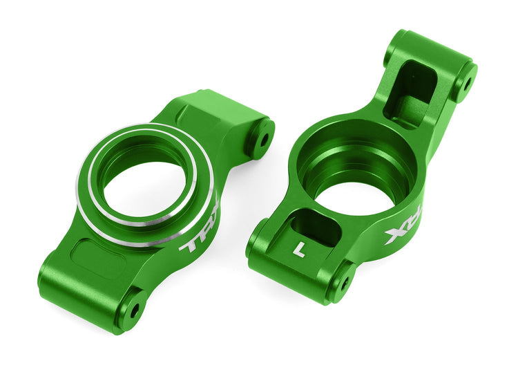 Traxxas X-Series Green Aluminum Rear Stub Axle Carriers (L&R)