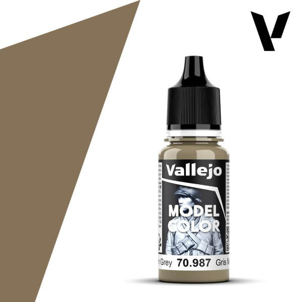 Vallejo 18ml Bottle Medium Grey Model Color 70987