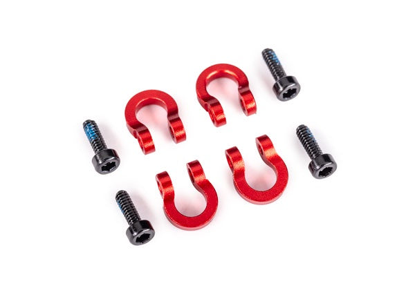 Traxxas TRX-4M Red Aluminum Bumper D-Rings (4)