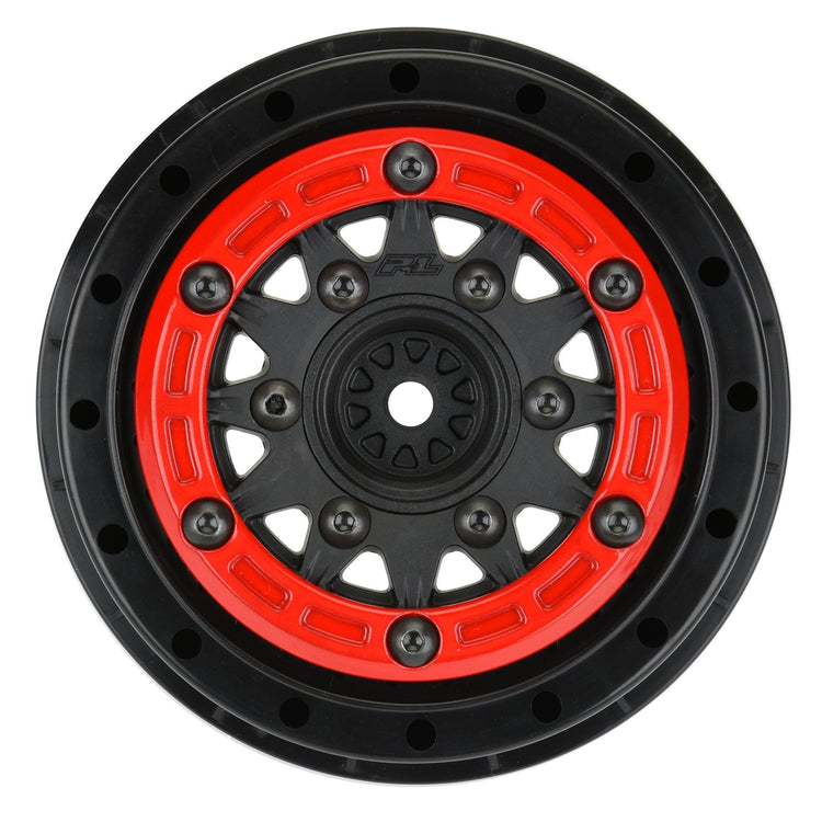ProLine 1/10 Raid Bead-Loc F/R 2.2/3.0 Sc (2) Rd/Blk