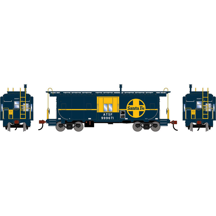 Athearn HO ATH Bay Window Caboose, Legendary Liveries ATSF #999671