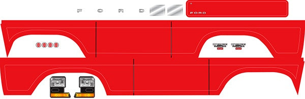 Traxxas TRX-4 1979 Bronco Red Decal Sheet