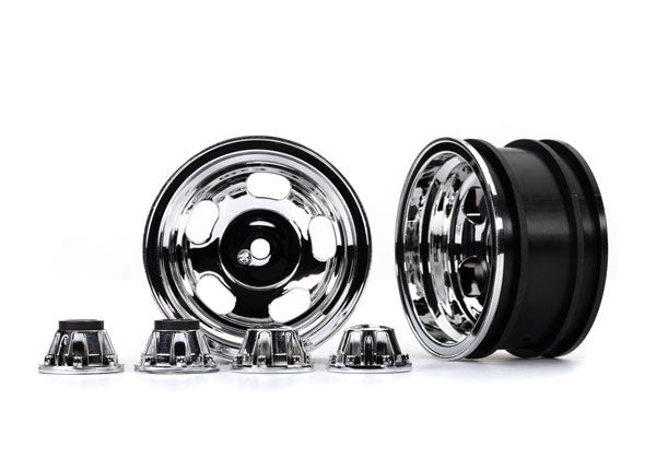 Traxxas 2.2" Slotted Chrome Wheels (2)