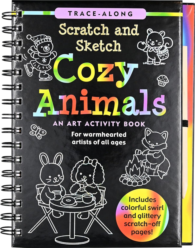 Peter Pauper Press Scratch & Sketch Cozy Animals