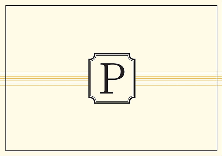 Peter Pauper Press Inc. Monogram Note Cards: P