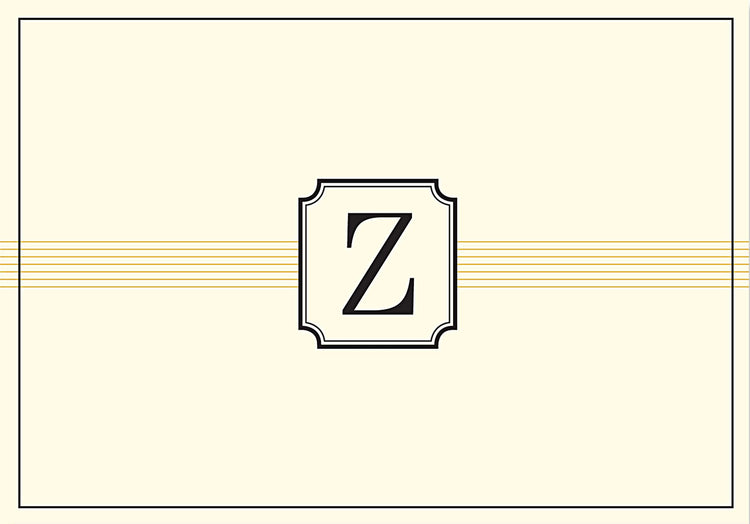 Peter Pauper Press Inc. Monogram Note Cards: Z