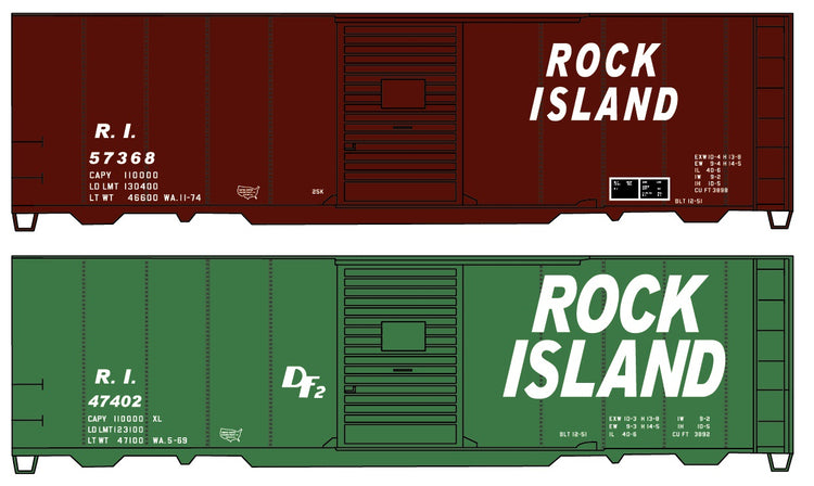 Accurail Ho 40' Steel Boxcars Ri 2p set