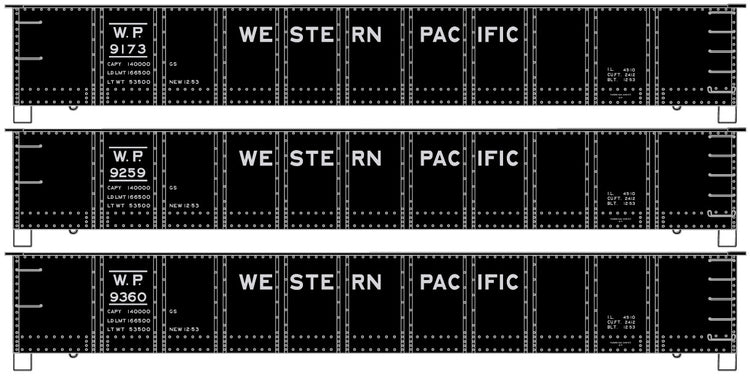Accurail Ho 41' Steel Gondola Wp 3#Set