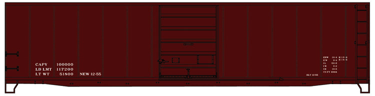 Accurail Ho 50'Steel Boxcar Dataonlyred