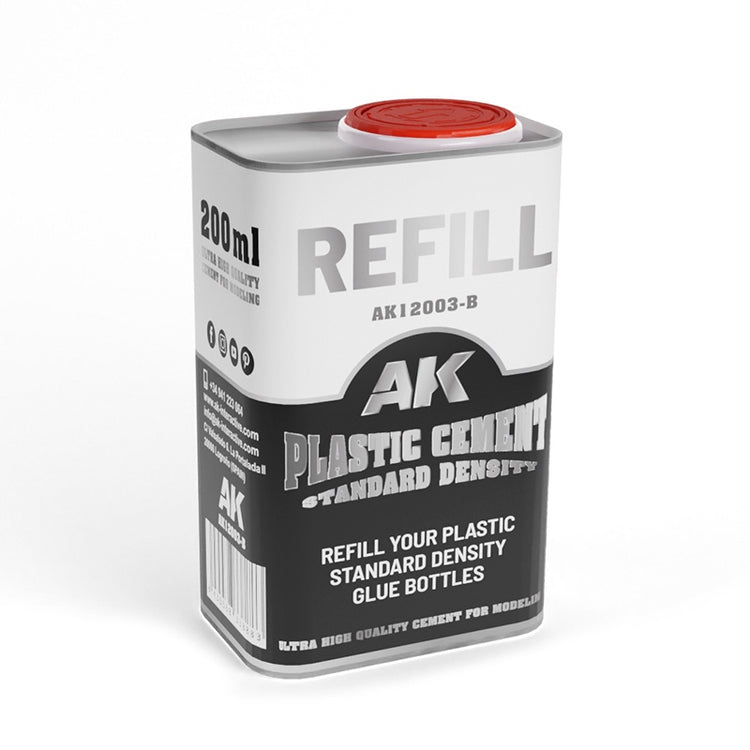 AK Interactive Plastic Cement Standard Density 250 ml refill