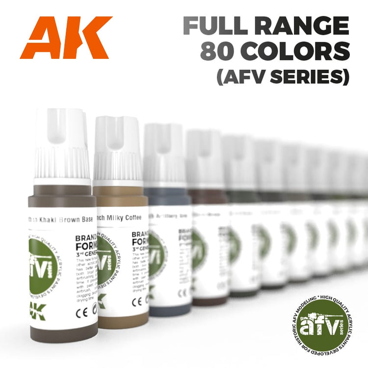 AK Interactive 3Gen AFV Full Range - 80 Colors