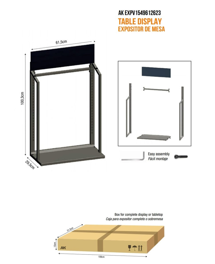 AK Interactive Table Retail Display Rack Frame (order on demand)