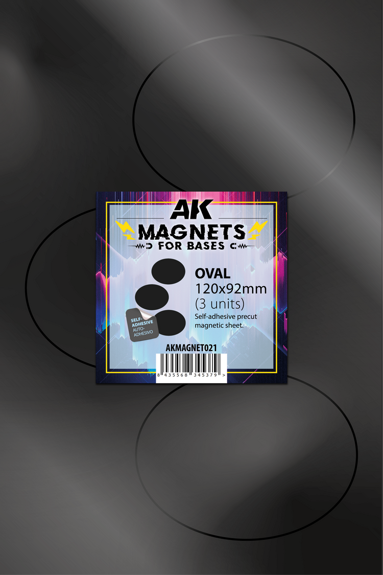 AK Interactive Oval Base 120×92mm (3 Units)