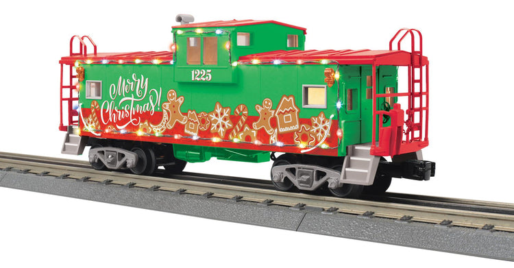 MTH Trains O Christmas Extended Vision Caboose w/LED's
