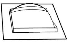 Plastruct 1/4X1/4 SQ Dome Sky 2pk