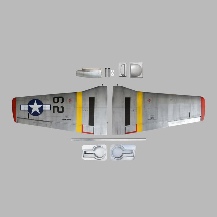 Phoenix Models Wing set P51 MUSTANG 56'' W/Electric Retract Size .46-.55 ARF V2