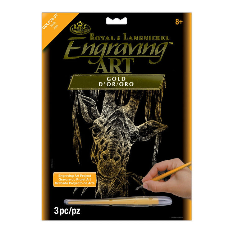 Royal Brush Gold Engraving Giraffe