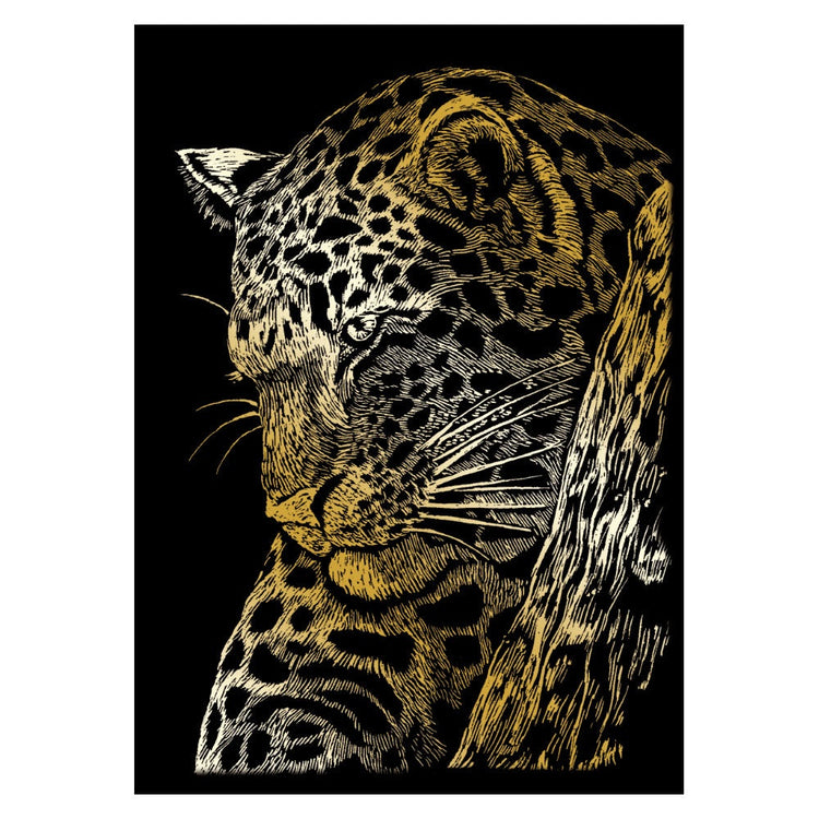 Royal Brush Leopard in Tree Gold Mini Engr