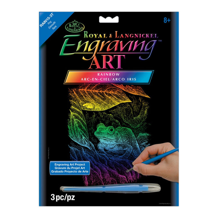 Royal Brush Rainbow Engraving Frog